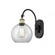 Athens - 1 Light - 8 inch - Black Antique Brass - Adjustable Swing Arm (3442|518-1W-BAB-G122-8-LED)