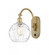 Athens Water Glass - 1 Light - 8 inch - Satin Gold - Sconce (3442|518-1W-SG-G1215-8)