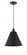 Berkshire - 1 Light - 12 inch - Matte Black - Cord hung - Mini Pendant (3442|616-1P-BK-MBC-12-BK-LED)