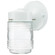 1 Light; 6 Inch; Porch; Wall; White Mason Jar with Clear Glass (81|60/112)