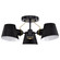 Baxter; 3 Light Semi-Flush; Black with Burnished Brass (81|60/7384)