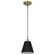 Dover; 1 Light; Small Pendant; Black with Vintage Brass (81|60/7408)