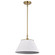 Dover; 1 Light; Medium Pendant; White with Vintage Brass (81|60/7412)