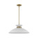 Perkins; 1 Light; Medium Pendant; Matte White with Burnished Brass (81|60/7464)