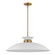 Perkins; 1 Light; Large Pendant; Matte White with Burnished Brass (81|60/7465)