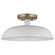 Colony; 1 Light; Small Semi-Flush Mount Fixture; Matte White with Burnished Brass (81|60/7490)