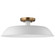 Colony; 1 Light; Medium Semi-Flush Mount Fixture; Matte White with Burnished Brass (81|60/7493)