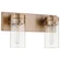 Intersection; 2 Light; Vanity; Burnished Brass with Clear Glass (81|60/7532)
