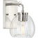 Caisson Collection One-Light Brushed Nickel Clear Glass Urban Industrial Bath Vanity Light (149|P300345-009)