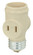 Medium Base Keyless Current Tap; Ivory Finish; 660W; 125V (27|90/2450)