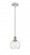 Athens - 1 Light - 6 inch - White Polished Chrome - Mini Pendant (3442|516-1S-WPC-G124-6)