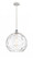 Athens Water Glass - 1 Light - 13 inch - White Polished Chrome - Cord hung - Pendant (3442|516-1P-WPC-G1215-14)