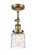 Bell - 1 Light - 5 inch - Brushed Brass - Adjustable Semi-Flush Mount (3442|201F-BB-G513)