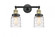Bell - 2 Light - 16 inch - Black Antique Brass - Adjustable Bath Vanity Light (3442|208-BAB-G513)