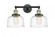 Bell - 2 Light - 19 inch - Black Antique Brass - Adjustable Bath Vanity Light (3442|208-BAB-G713-LED)