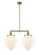 Bullet - 2 Light - 24 inch - Antique Brass - Stem Hung - Adjustable Island Light (3442|209-AB-G661-12-LED)