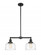 Bell - 2 Light - 21 inch - Matte Black - Stem Hung - Adjustable Island Light (3442|209-BK-G713)