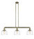 Bell - 3 Light - 41 inch - Antique Brass - Stem Hung - Adjustable Island Light (3442|213-AB-G713-LED)