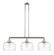 Bell - 3 Light - 42 inch - Polished Nickel - Stem Hung - Adjustable Island Light (3442|213-PN-G713-L)