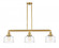 Bell - 3 Light - 41 inch - Satin Gold - Stem Hung - Island Light (3442|213-SG-G713-LED)