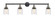Bell - 4 Light - 42 inch - Black Antique Brass - Adjustable Bath Vanity Light (3442|215-BAB-G513)