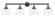Bell - 4 Light - 44 inch - Black Antique Brass - Adjustable Bath Vanity Light (3442|215-BAB-G713)