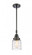 Bell - 1 Light - 5 inch - Matte Black - Mini Pendant (3442|447-1S-BK-G513)