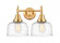 Caden - 2 Light - 17 inch - Satin Gold - Bath Vanity Light (3442|447-2W-SG-G713-LED)