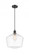 Cindyrella - 1 Light - 12 inch - Matte Black - Cord hung - Mini Pendant (3442|516-1P-BK-G652-12-LED)