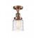 Bell - 1 Light - 5 inch - Antique Copper - Semi-Flush Mount (3442|517-1CH-AC-G513)