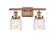 Bell - 2 Light - 16 inch - Antique Copper - Bath Vanity Light (3442|916-2W-AC-G513-LED)