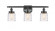 Bell - 3 Light - 26 inch - Matte Black - Bath Vanity Light (3442|916-3W-BK-G513)