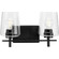 Calais Collection Two-Light New Traditional Matte Black Clear Glass Bath Vanity Light (149|P300361-31M)