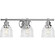 Ambrose Collection Three-Light Farmhouse Polished Chrome Clear Glass Bath Vanity Light (149|P300375-015)