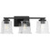 Gilmour Collection Three-Light Modern Farmhouse Matte Black Clear Glass Bath Vanity Light (149|P300379-31M)