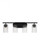 Oslo dimmable 4-light wall bath sconce in a midnight black finish with clear seeded glass shade (38|41173-112)