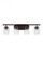 Oslo dimmable 4-light wall bath sconce in a bronze finish with clear seeded glass shade (38|41173-710)