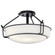 Alkire 16.5'' 3 light Semi Flush with Satin Etched White Glass in Olde Bronze (10687|44085BK)