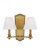 Paisley transitional dimmable indoor 2-light wall sconce fixture in a burnished brass finish with wh (7725|AW1112BBS)