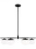 Lune modern large indoor dimmable 6-light chandelier in an aged iron finish and milk white glass sha (7725|EC1246AI)