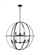 Alturas indoor dimmable 9-light multi-tier chandelier in brushed nickel finish with spherical steel (38|3124679-112)