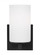 Hettinger traditional indoor dimmable 1-light wall bath sconce in a midnight black finish with etche (38|4139101-112)