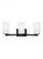 Hettinger traditional indoor dimmable 3-light wall bath sconce in a midnight black finish with etche (38|4439103-112)