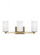 Hettinger traditional indoor dimmable 3-light wall bath sconce in a satin brass finish with etched w (38|4439103-848)