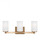 Hettinger traditional indoor dimmable 3-light wall bath sconce in a satin brass finish with etched w (38|4439103-848)