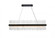 Dallas 48 inch rectangle crystal pendant in black (758|3000G48BK)