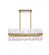 Serephina 36 inch crystal rectangle chandelier light in satin gold (758|6200G36SG)