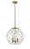 Athens Water Glass - 3 Light - 16 inch - Antique Brass - Stem hung - Pendant (3442|221-3S-AB-G1215-16-LED)