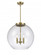 Athens - 3 Light - 18 inch - Antique Brass - Stem hung - Pendant (3442|221-3S-AB-G124-18-LED)