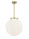 Beacon - 3 Light - 16 inch - Antique Brass - Stem hung - Pendant (3442|221-3S-AB-G201-16-LED)